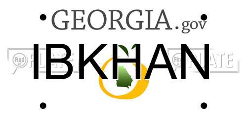 IBKHAN Georgia License Plate