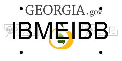 IBMEIBB Georgia License Plate