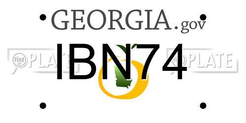 IBN74 Georgia License Plate