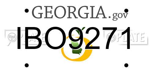 IBO9271 Georgia License Plate