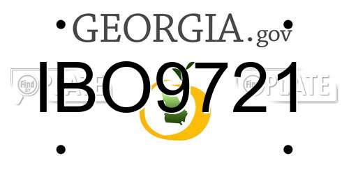 IBO9721 Georgia License Plate
