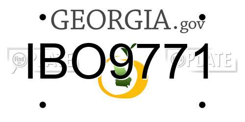 IBO9771 Georgia License Plate