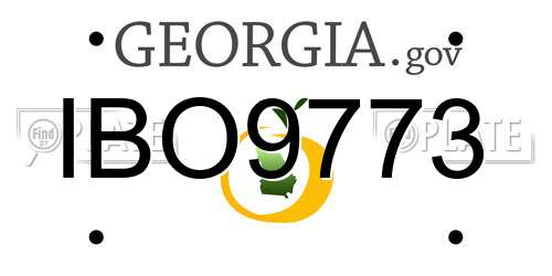 IBO9773 Georgia License Plate