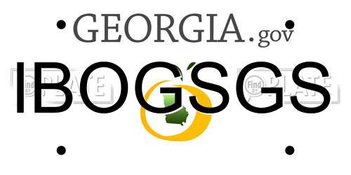 IBOGSGS Georgia License Plate