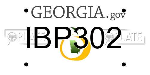 IBP302 Georgia License Plate