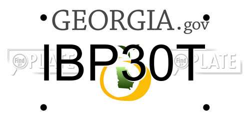 IBP30T Georgia License Plate