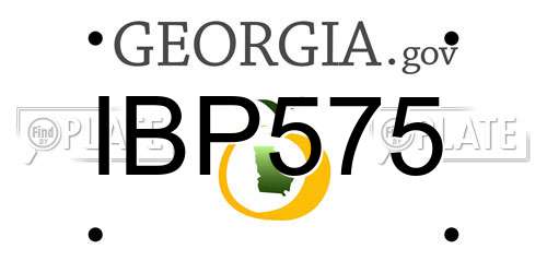 IBP575 Georgia License Plate