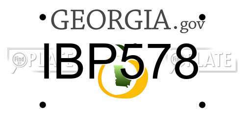 IBP578 Georgia License Plate