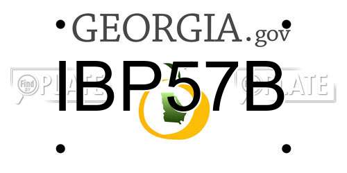 IBP57B Georgia License Plate