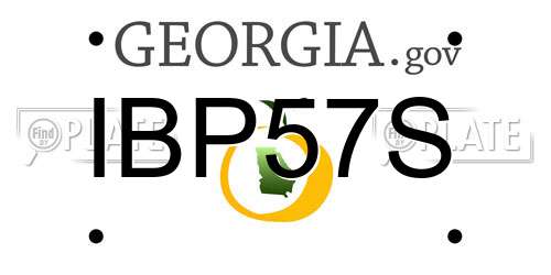IBP57S Georgia License Plate