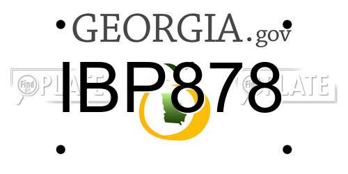 IBP878 Georgia License Plate
