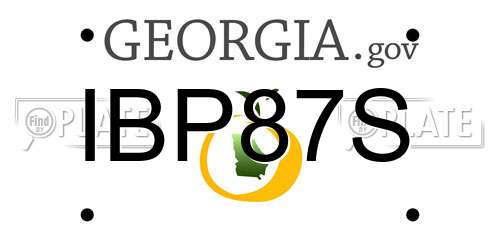 IBP87S Georgia License Plate