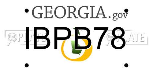 IBPB78 Georgia License Plate