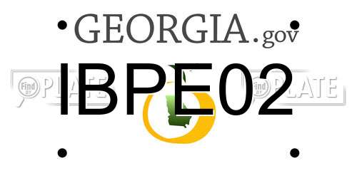 IBPE02 Georgia License Plate