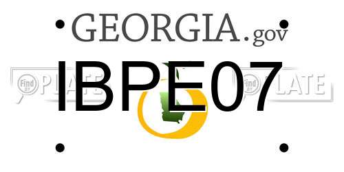 IBPE07 Georgia License Plate