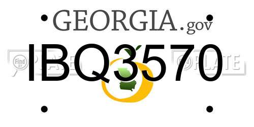 IBQ3570 Georgia License Plate