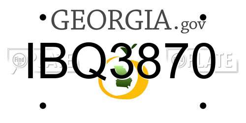 IBQ3870 Georgia License Plate