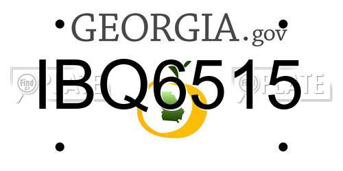 IBQ6515 Georgia License Plate