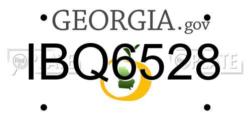IBQ6528 Georgia License Plate