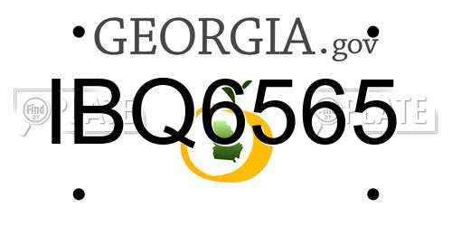 IBQ6565 Georgia License Plate
