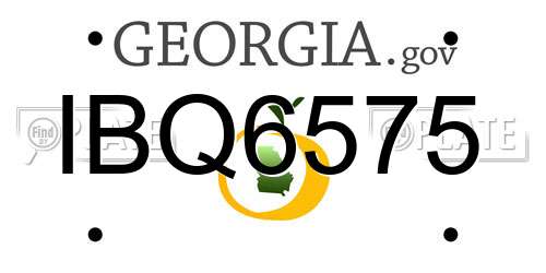 IBQ6575 Georgia License Plate