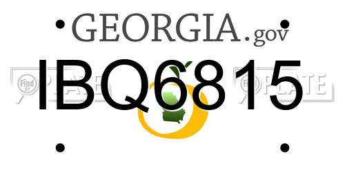 IBQ6815 Georgia License Plate