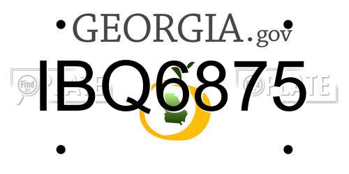 IBQ6875 Georgia License Plate
