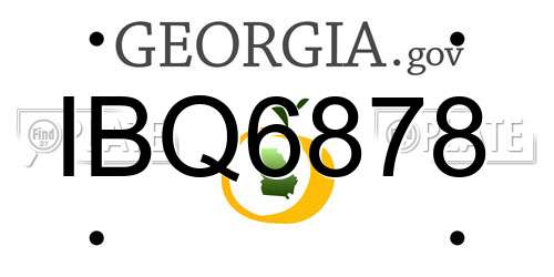 IBQ6878 Georgia License Plate
