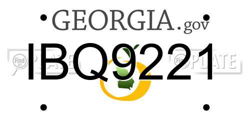 IBQ9221 Georgia License Plate