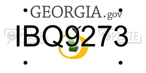 IBQ9273 Georgia License Plate