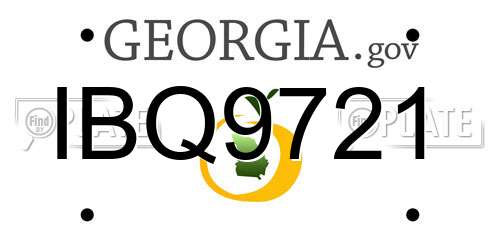 IBQ9721 Georgia License Plate