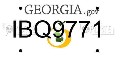 IBQ9771 Georgia License Plate