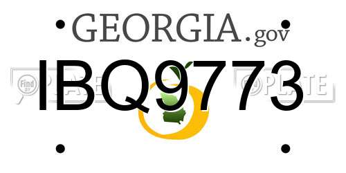 IBQ9773 Georgia License Plate