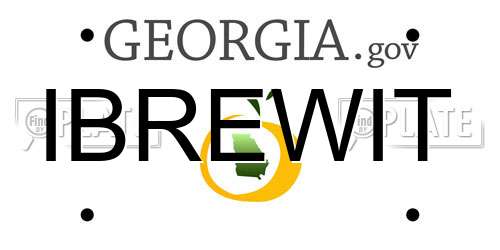 IBREWIT Georgia License Plate