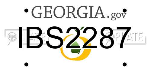 IBS2287 Georgia License Plate