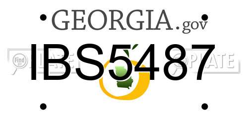 IBS5487 Georgia License Plate
