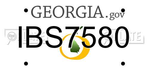 IBS7580 Georgia License Plate