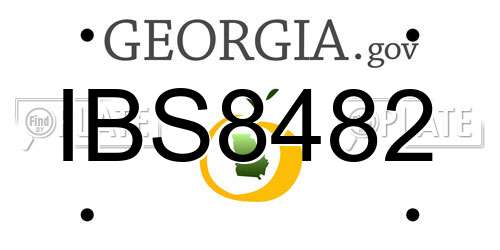 IBS8482 Georgia License Plate