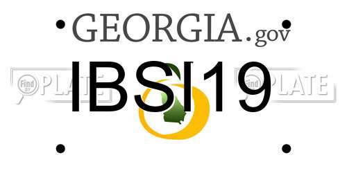 IBSI19 Georgia License Plate