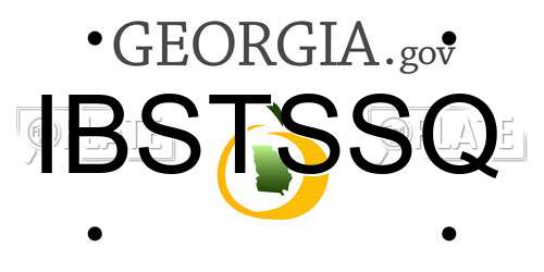 IBSTSSQ Georgia License Plate