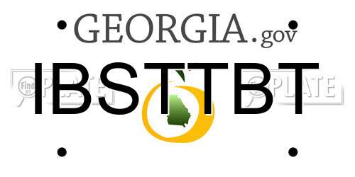 IBSTTBT Georgia License Plate