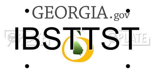 IBSTTST Georgia License Plate