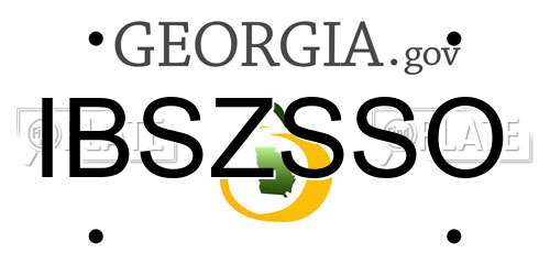 IBSZSSO Georgia License Plate