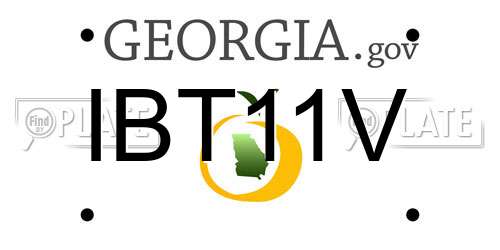 IBT11V Georgia License Plate
