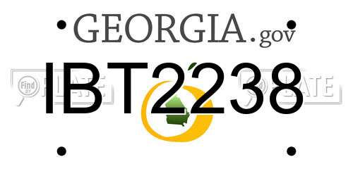 IBT2238 Georgia License Plate
