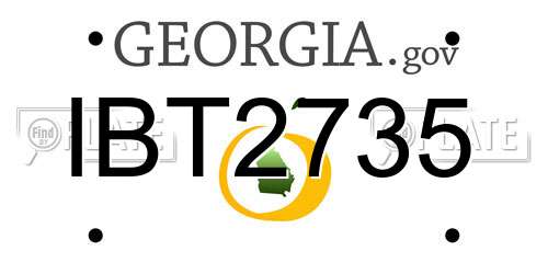 IBT2735 Georgia License Plate