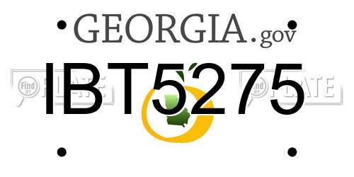 IBT5275 Georgia License Plate