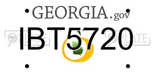 IBT5720 Georgia License Plate