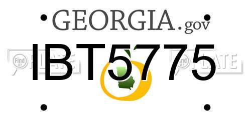 IBT5775 Georgia License Plate