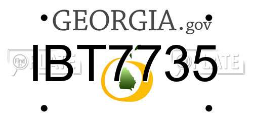 IBT7735 Georgia License Plate